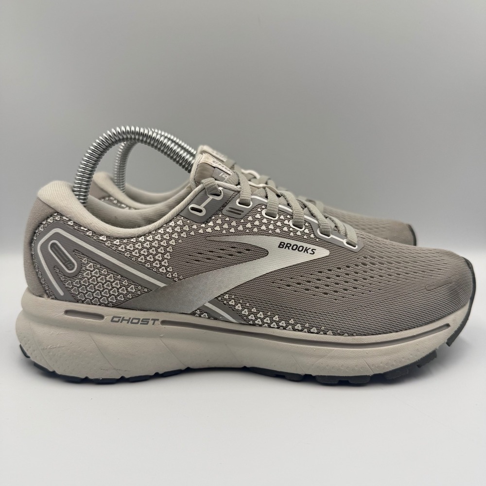 Brooks Ghost 14 Women Size 7.5 Running Shoes Athletic Grey Sneakers 1203561B089